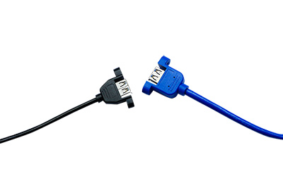 USB B公轉(zhuǎn)A母帶耳朵帶螺絲孔連接線(xiàn)